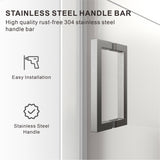 UKH07B3D 46-47 in. W x 80 in. H Frameless  Glass-to-Glass Hinged Swing Shower Door  with 3/8 in. SGCC Certified Tempered Glass