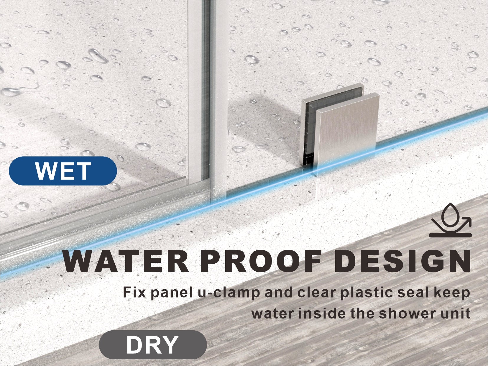 69-1/8 in. to 72 in. W X 80 in. H Frameless Hinged Shower Door in Brushed Nickel with EnduroShield 3/8 in. Clear Glass - 30/32 in. Door Panel