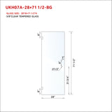 SWING DOOR GLASS - DOOR (W/BOX) ENDURO SHIELD COATING ON BOTH SIDES