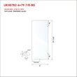 SWING DOOR GLASS - SIDE PANEL W/ 3 CLAMP CUTS   (BARE GLASS)