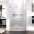 UKH10 60-1/2 in. to 63-3/8 in. W X 80 in. H Frameless BI-Fold Shower Door with U-Chanel and 3/8 in. (10mm) Clear Glass