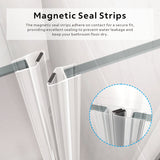 UKH10 60-1/2 in. to 63-3/8 in. W X 80 in. H Frameless BI-Fold Shower Door with U-Chanel and 3/8 in. (10mm) Clear Glass