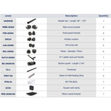 UKS03 56' - 60' SLIDING DOOR HARDWARE KIT