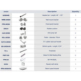 UKS03 60' - 66' SLIDING DOOR HARDWARE KIT