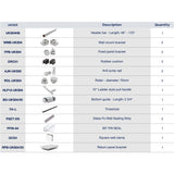 UKS03 60' - 66' SLIDING DOOR HARDWARE KIT