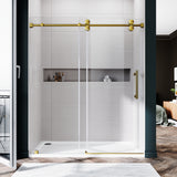 UKS04 - 56 to 60 in. W x 72 or 76 in. H Sliding Frameless Shower Door, EnduroShield 3/8 in. Clear Glass- wholesal