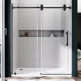 UKS04 - 56 to 60 in. W x 72 or 76 in. H Sliding Frameless Shower Door, EnduroShield 3/8 in. Clear Glass- wholesal