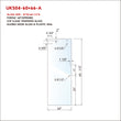 UKS04 SLIDING DOOR GLASS WITH 12' HANDLE OPENING WITH ENDURO SHIELD COATING ON BOTH SIDES