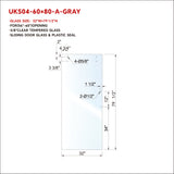 UKS04 SLIDING DOOR GLASS WITH 12' HANDLE OPENING WITH ENDURO SHIELD COATING ON BOTH SIDES
