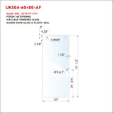 UKS04 SLIDING DOOR GLASS WITH 12' HANDLE OPENING WITH ENDURO SHIELD COATING ON BOTH SIDES