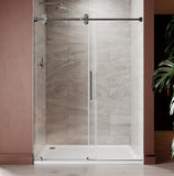 UKS04 -56 to 60 in. W x 84 in. H Sliding Frameless Shower Door, EnduroShield 3/8 in. SGCC Clear Glass