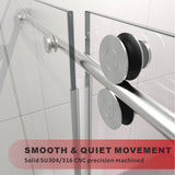 UKS04RP 66 to 72 in. W X 38-40 in. D X 80 in. H U-Channel Frameless Sliding Shower Door  with EnduroShield 3/8 in. Clear Glass