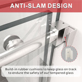 UKS04RP 66 to 72 in. W X 38-40 in. D X 80 in. H U-Channel Frameless Sliding Shower Door  with EnduroShield 3/8 in. Clear Glass