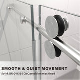 UKS04 -50 to 55 in. W x 76 or 80 in. H Sliding Frameless Shower Door, EnduroShield 3/8 in. SGCC Clear Glass