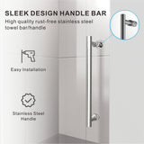 UKS04 -56 to 60 in. W x 84 in. H Sliding Frameless Shower Door, EnduroShield 3/8 in. SGCC Clear Glass