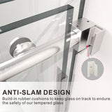 UKS04 -56 to 60 in. W x 84 in. H Sliding Frameless Shower Door, EnduroShield 3/8 in. SGCC Clear Glass