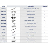 Kit de herrajes para puerta corredera UKS04 de 46" a 49".