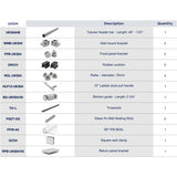 Kit de herrajes para puerta corredera UKS04 de 50' a 55'