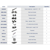 Kit de herrajes para puerta corredera UKS04 de 50' a 55'