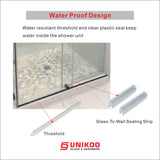 UKS05 - 46 to 49 in. W x 76 or 80 in. H Sliding Frameless Shower Door, EnduroShield 3/8 in. SGCC Clear Glass -wholesale