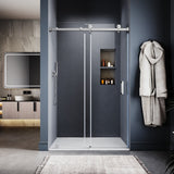 UKS05 - 46 to 49 in. W x 76 or 80 in. H Sliding Frameless Shower Door, EnduroShield 3/8 in. SGCC Clear Glass -wholesale