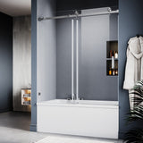 UKS05-56 to 60 in. W x 66 in. H Sliding Frameless Bathtub Door with EnduroShield 3/8" SGCC Clear Glass -wholesale