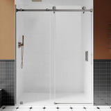 UKS05 - 61 to 65 in. W x 76 or 80 in. H Sliding Frameless Shower Door, EnduroShield 3/8 in. SGCC Clear Glass -wholesale