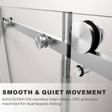 UKS05RP 61 to 65 in. W X 39-1/8 to 40 in. D X 76 in. H U-Channel Frameless Sliding Shower Door with EnduroShield 3/8 in. Clear Glass
