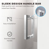 UKS05RP 61 to 65 in. W X 39-1/8 to 40 in. D X 76 in. H U-Channel Frameless Sliding Shower Door with EnduroShield 3/8 in. Clear Glass