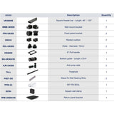 Kit de herrajes para puerta corredera UKS05 de 46" a 49".
