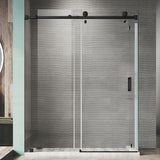 UKS05RP 46 to 49 in. W X 37-1/8 to 38 in. D X 80 in. H U-Channel Frameless Sliding Shower Door with EnduroShield 3/8 in. Clear Glass
