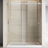 UKS09 56 to 60 in. W x 76 or 80 in. H Single Sliding Frameless Shower Door with EnduroShield 3/8 in. Clear Glass -wholesale
