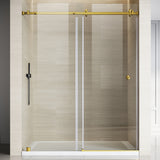 UKS09 56 to 60 in. W x 76 or 80 in. H Single Sliding Frameless Shower Door with EnduroShield 3/8 in. Clear Glass -wholesale
