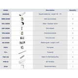 UKS09 56' - 60' SLIDING DOOR HARDWARE KIT