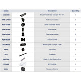 UKS09 56' - 60' SLIDING DOOR HARDWARE KIT