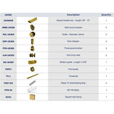 UKS09 56' - 60' SLIDING DOOR HARDWARE KIT