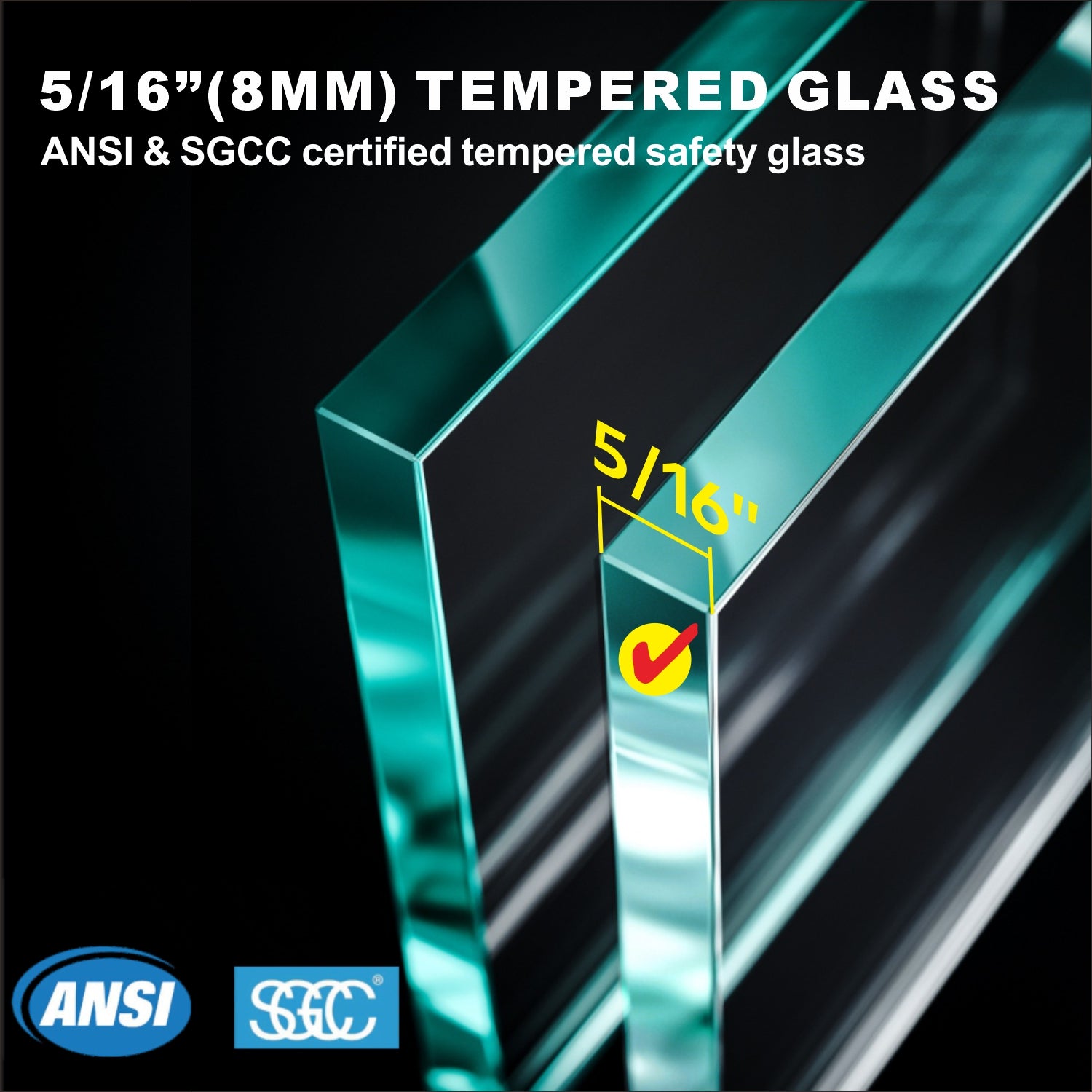 56"- 60" W×66" H Framed Stainless Steel Bypass Sliding Shower Door in Matte Black with Three 5/16" (8mm) Certified Tempered Clear Glass UKS13-60x66