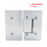 HINGE VAN SERIES - HEAVY DUTY SQUARE ADJUSTABLE 180 Degree GLASS TO GLASS