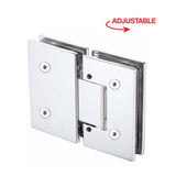 HINGE VAN SERIES - HEAVY DUTY SQUARE ADJUSTABLE 180 Degree GLASS TO GLASS