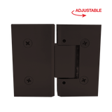 HINGE VAN SERIES - HEAVY DUTY SQUARE ADJUSTABLE 180 Degree GLASS TO GLASS