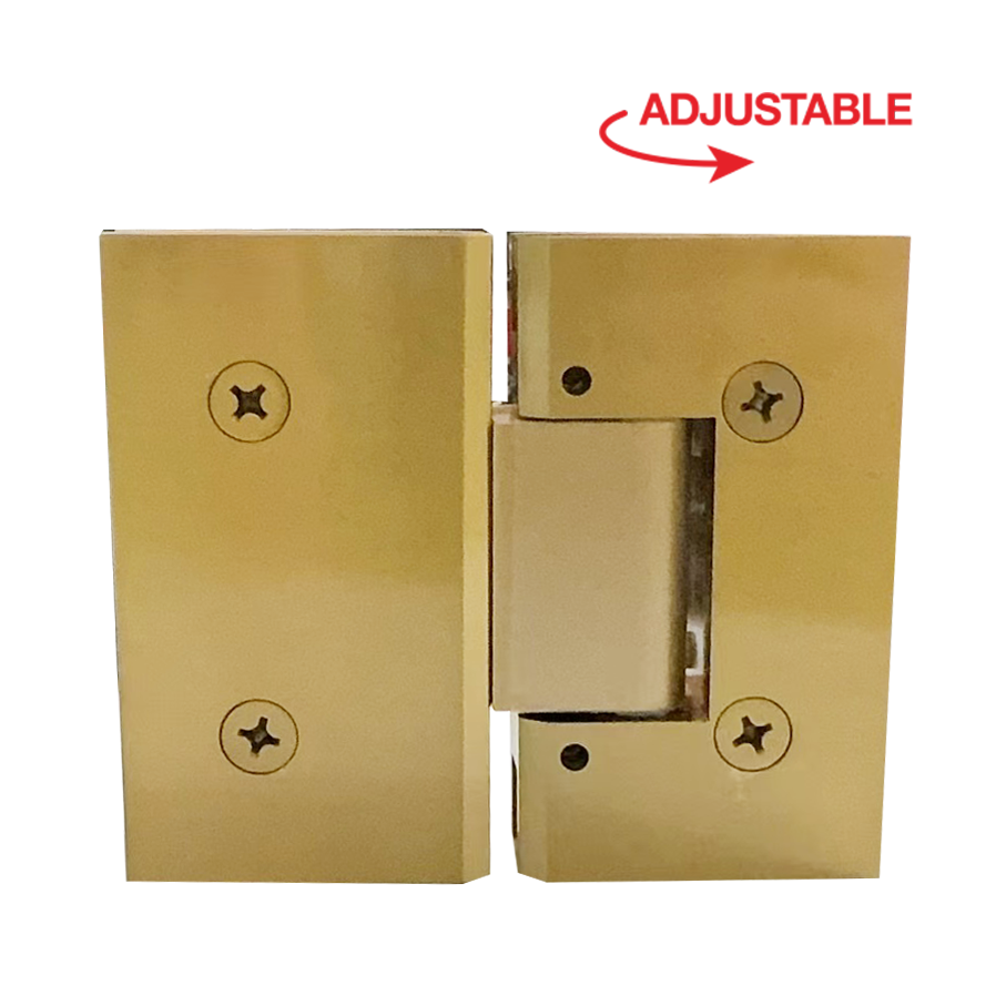 HINGE VAN SERIES - HEAVY DUTY SQUARE ADJUSTABLE 180 Degree GLASS TO GLASS