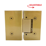 HINGE VAN SERIES - HEAVY DUTY SQUARE ADJUSTABLE 180 Degree GLASS TO GLASS