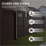 UNIKOO 1 panel de valla de privacidad de aluminio para protección contra el viento