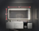 LED Backlit Bathroom Vanity Mirror with Dual Lighting, Anti-Fog, 3-Color Dimmable CRI90+, Memory Function, and Shatter-Proof Glass