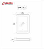 19-1/4 in. W x 27-1/4 in. H Surface Mount Right LED Light Mirror Anti-Fog Medicine Cabinet