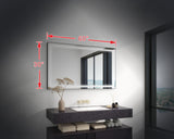 LED Backlit Bathroom Vanity Mirror with Dual Lighting, Anti-Fog, 3-Color Dimmable CRI90+, Memory Function, and Shatter-Proof Glass