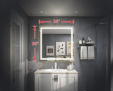 LED Backlit Bathroom Vanity Mirror with Dual Lighting, Anti-Fog, 3-Color Dimmable CRI90+, Memory Function, and Shatter-Proof Glass