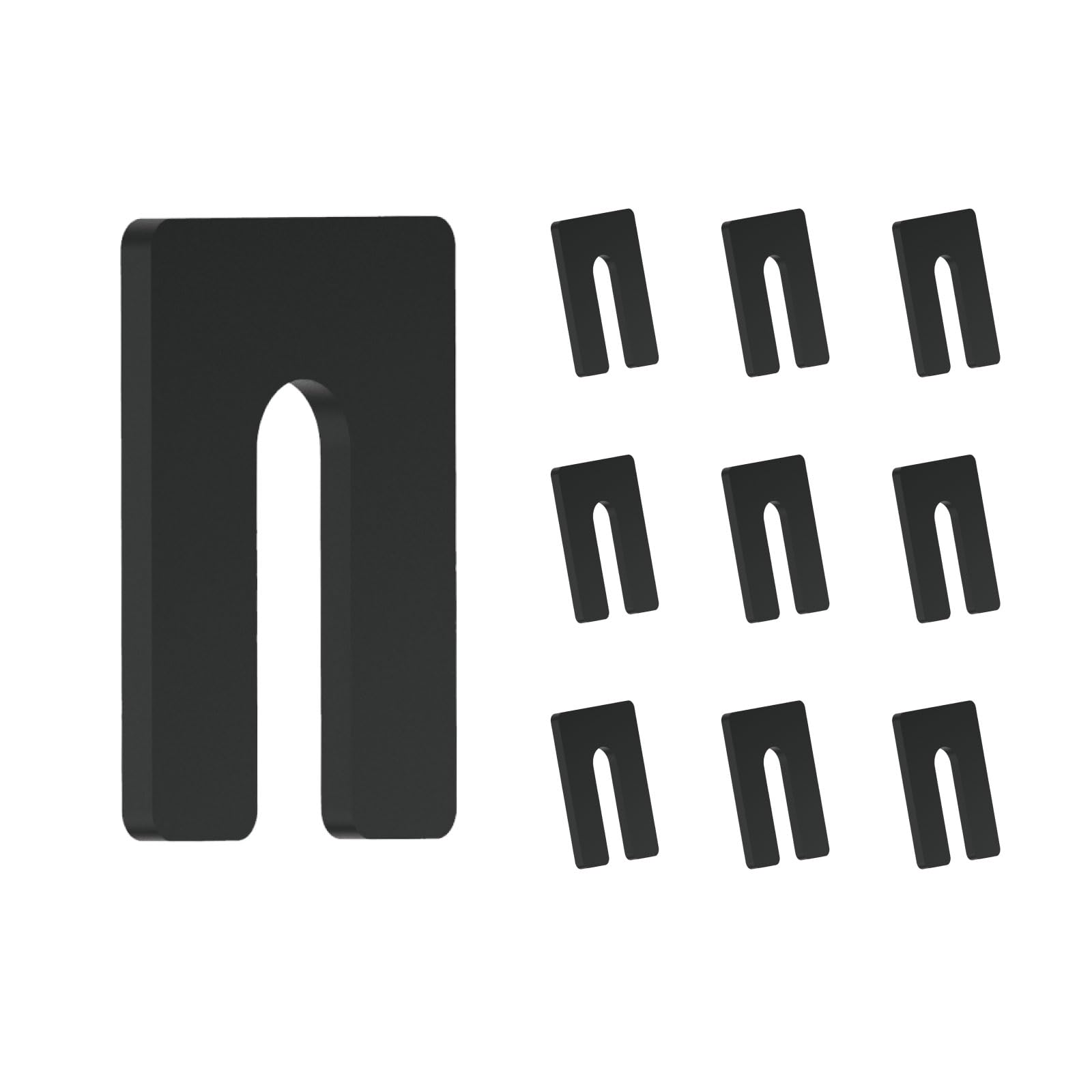 Unikoo Plastic Horseshoe Shims, High-Impact Styrene, Rust-Resistant Leveling Shims for Construction, Windows, Doors