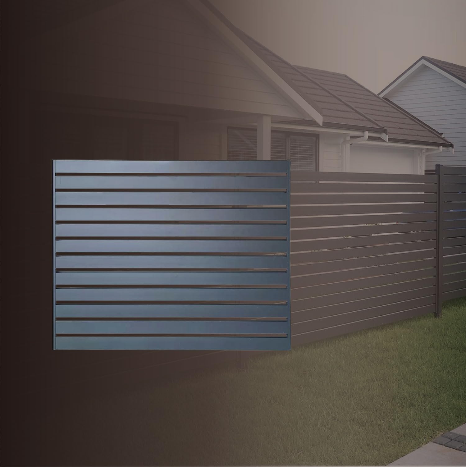 UNIKOO 1 panel de valla de privacidad de aluminio para protección contra el viento