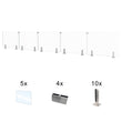 CLG-296 Glass Panel, 304x44cm, 5-Piece Set